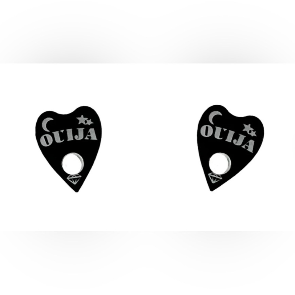 VINCA ModCloth Ouija Black Planchette Earrings Halloween